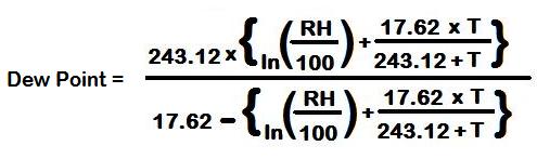 Dew Point Formula